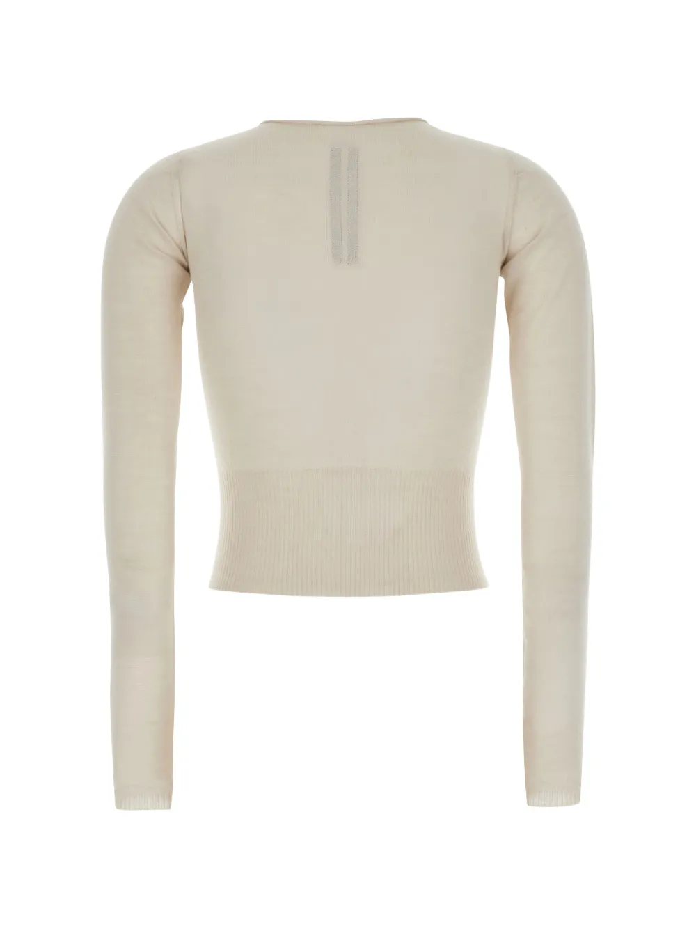 Rick Owens Trui met geribbelde zoom en uitgesneden details Beige
