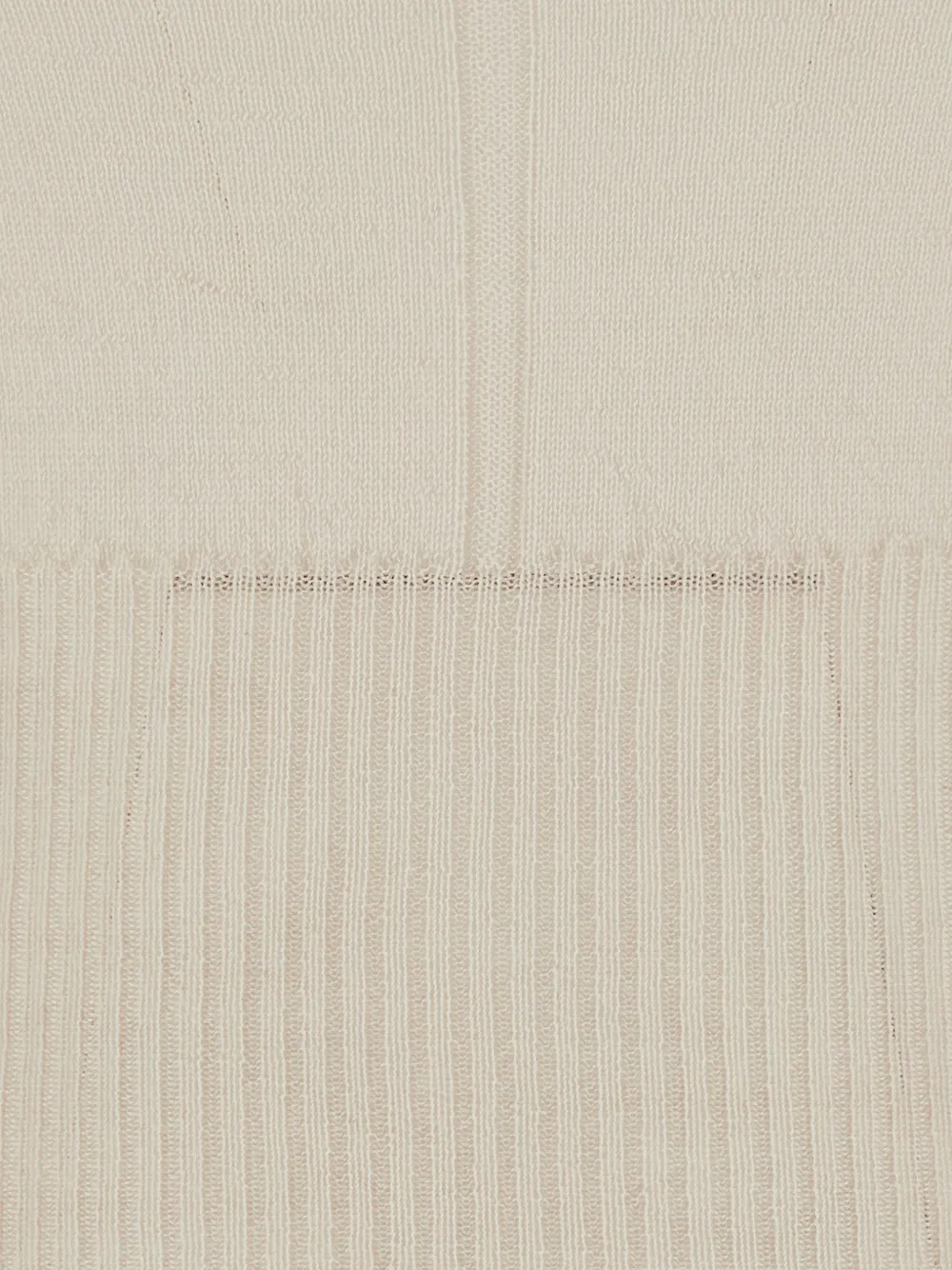 Rick Owens Trui met geribbelde zoom en uitgesneden details Beige