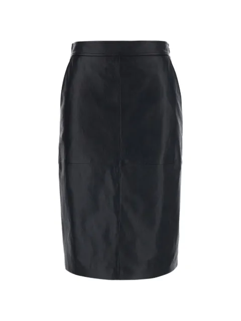 Max Mara Msttimore leather midi skirt