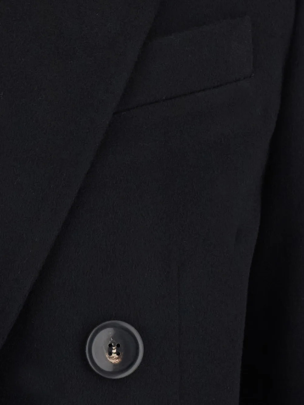 Max Mara double-breasted peaked-lapel jacket Zwart