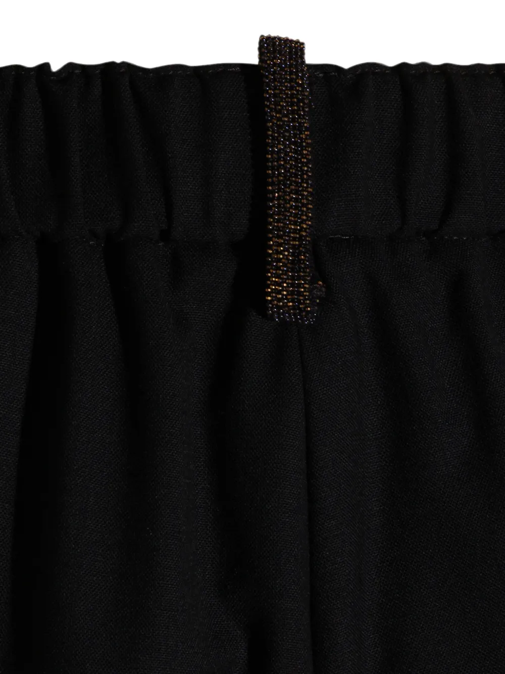 Fabiana Filippi Broek met elastische taille en kralen Zwart