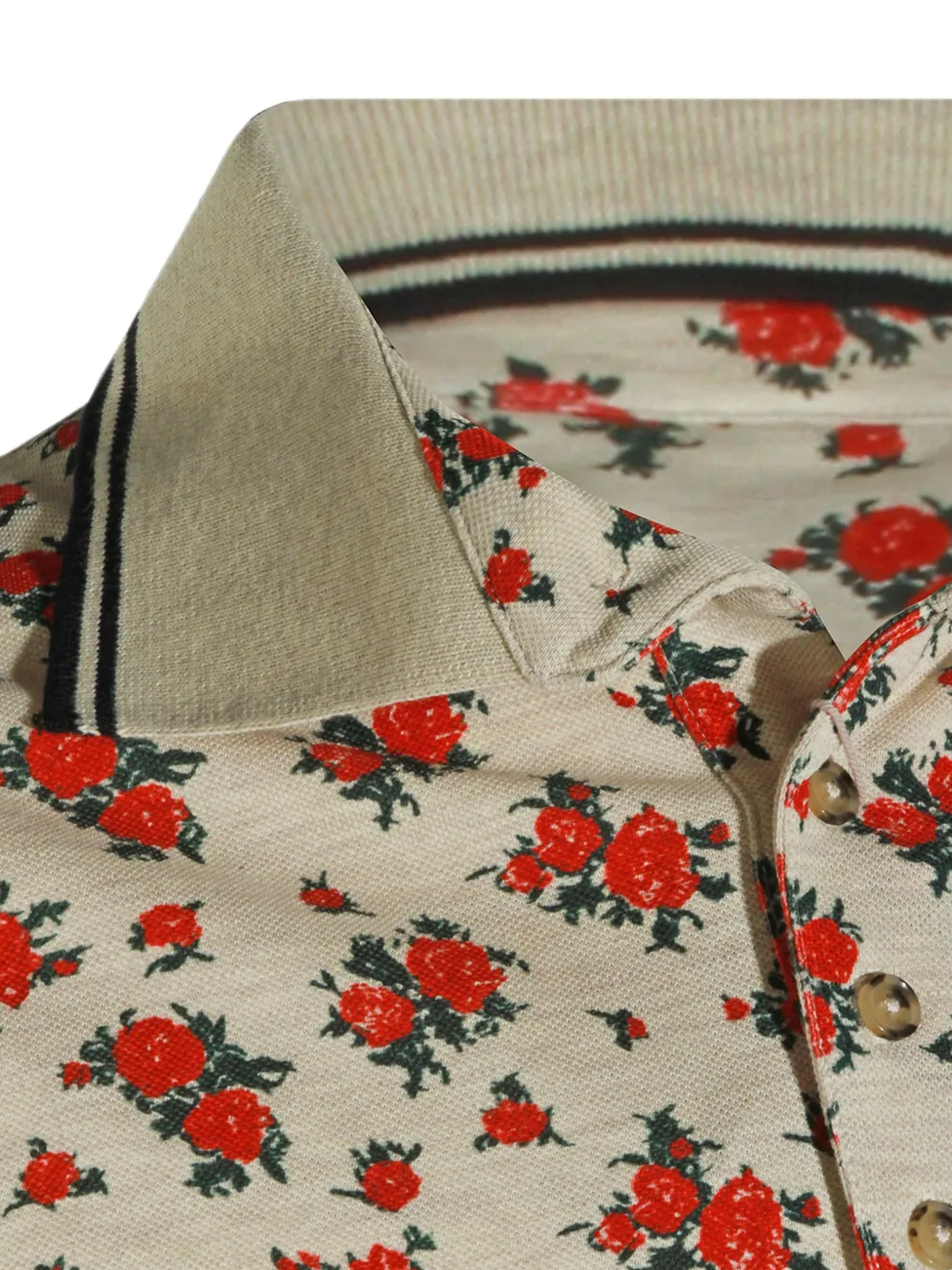 Vivienne Westwood Poloshirt met roosprint Beige
