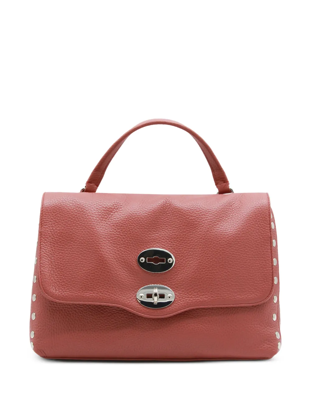 Zanellato Postina studded leather shoulder bag - Rosso