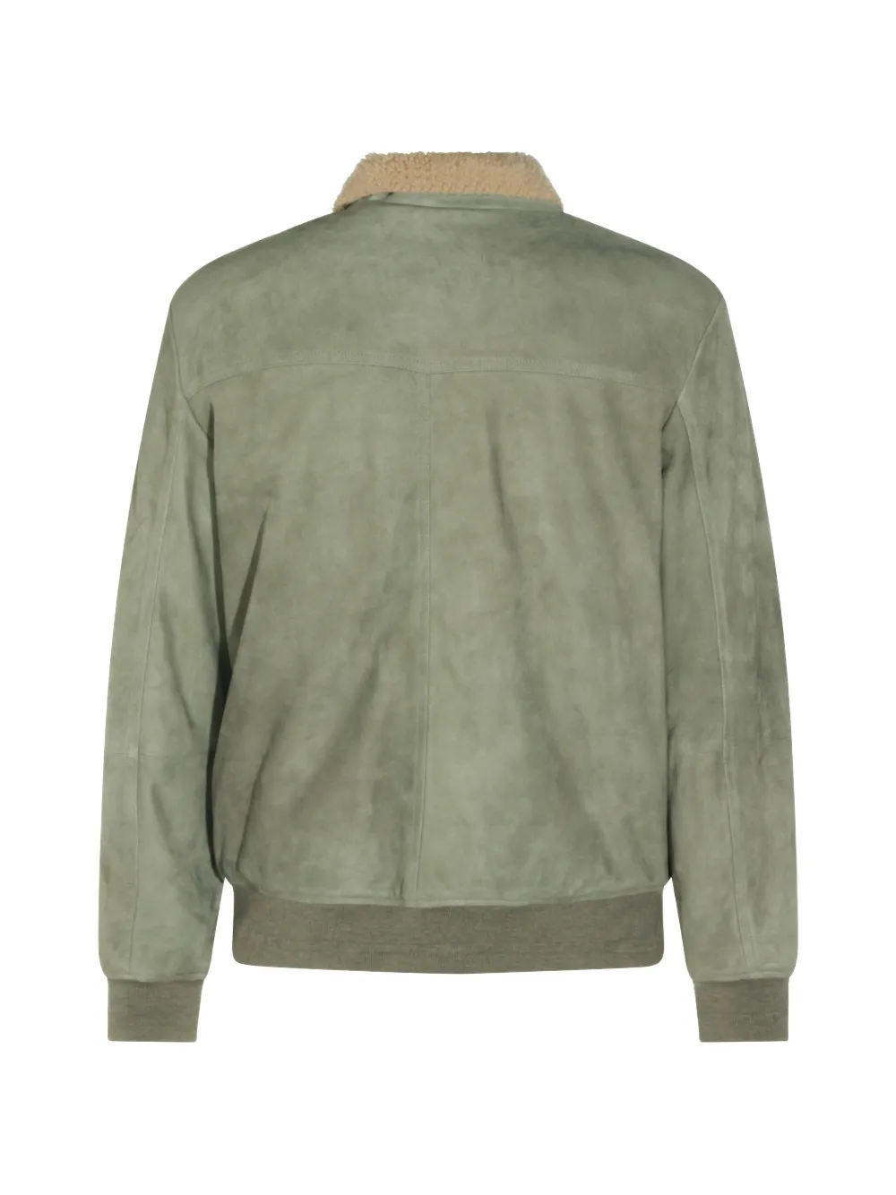 Canali Jack met lammy kraag Groen