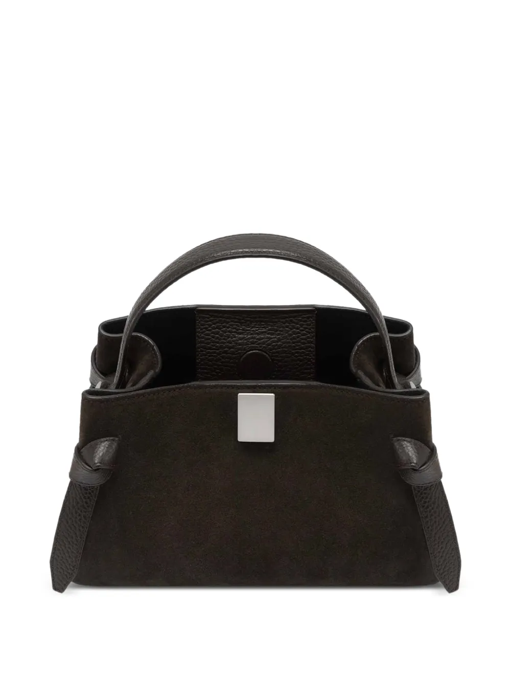 Yuzefi Gyoza leren kleine shopper Bruin