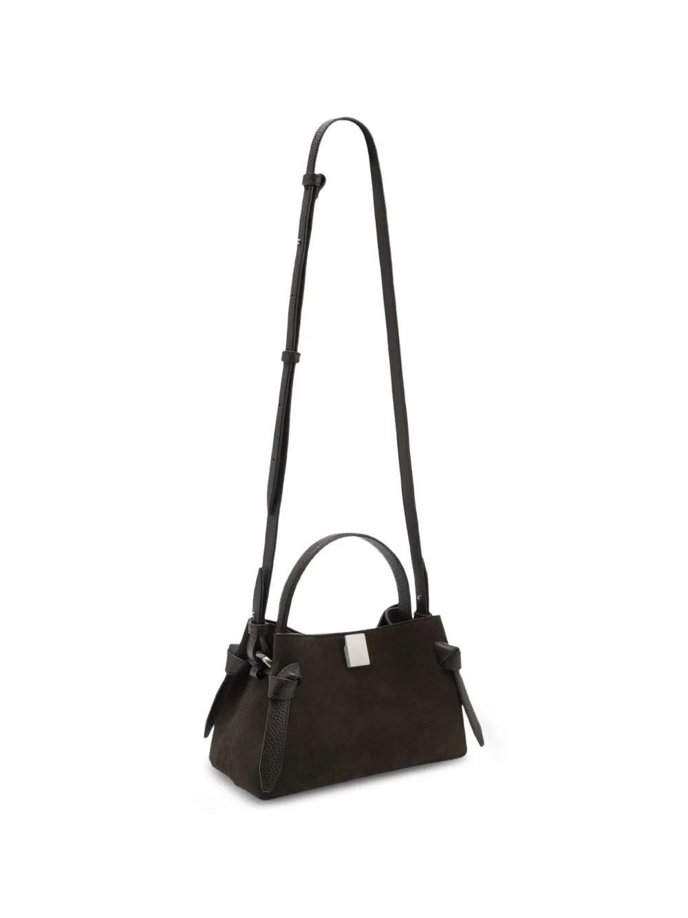 Yuzefi Gyoza leren kleine shopper Bruin