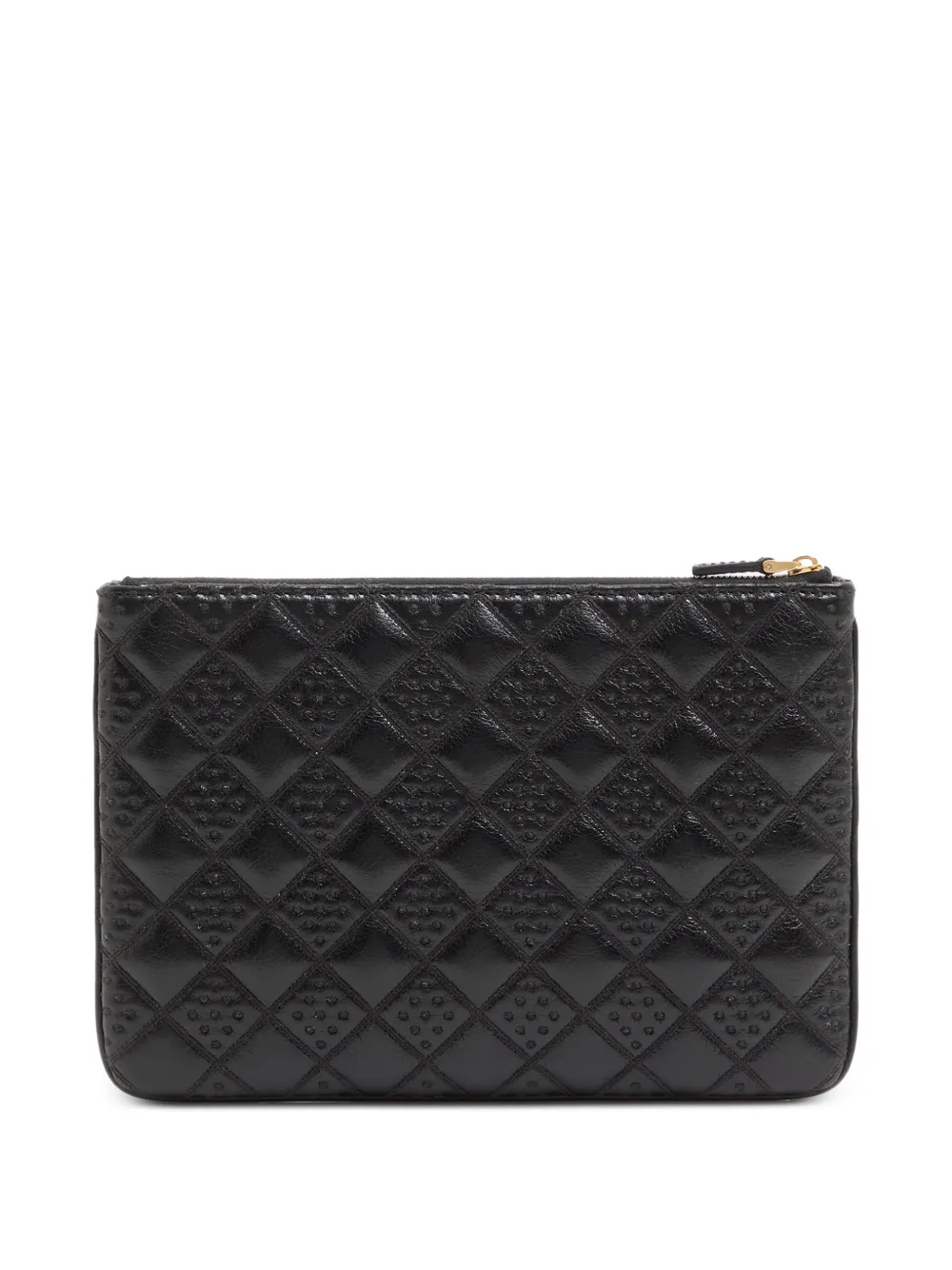 Valentino Garavani Flutterby clutch van glanzend nappa leer met geborduurde vlinder Zwart