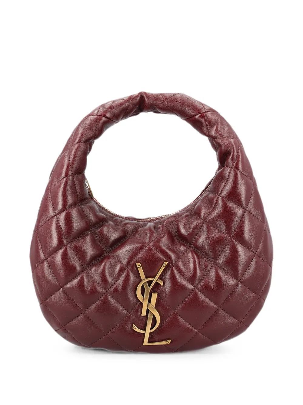 Saint Laurent quilted YSL-plaque shoulder bag - Rot