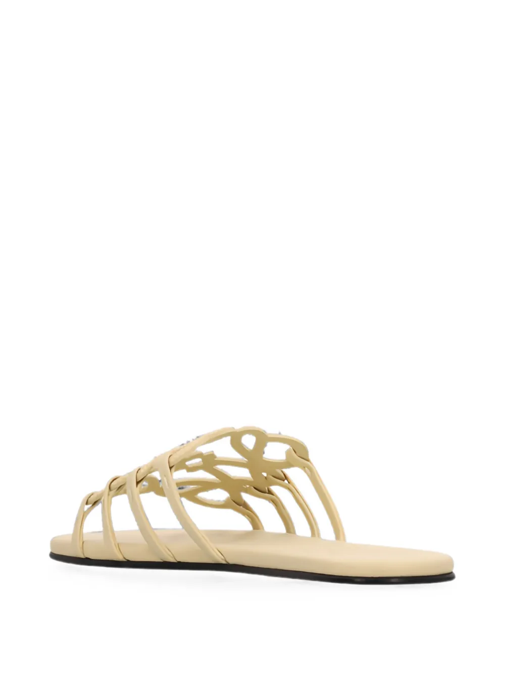 LOEWE Petal Anagram strass-embellished sandals Beige