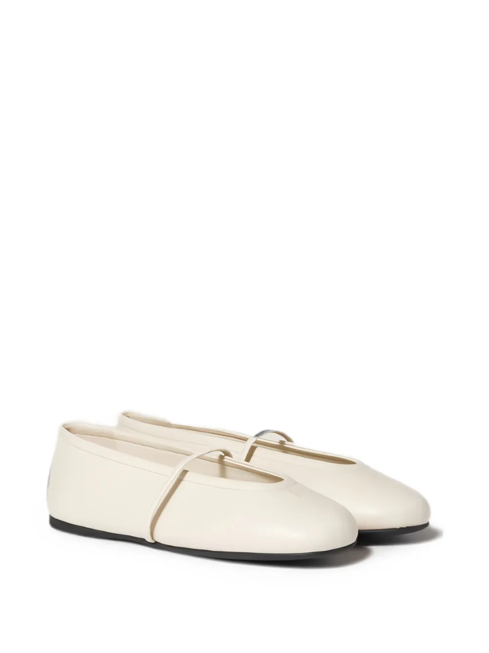Miu Miu leather ballet flats - Toni neutri