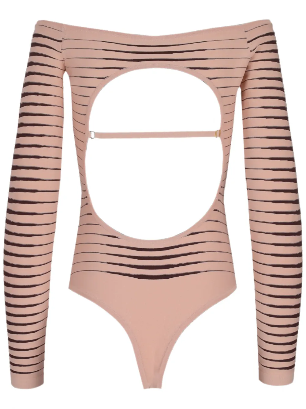 Elisabetta Franchi Gebreide body met jacquard en zebra Roze