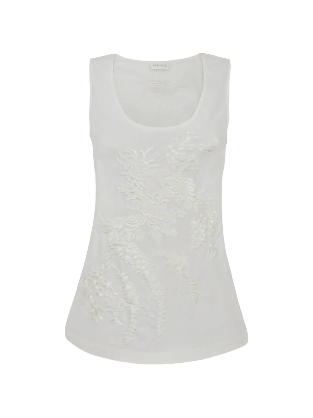 P.A.R.O.S.H. floral-embroidered blouse - Bianco