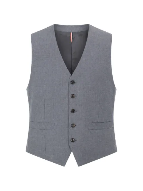 Thom Browne super 120's twill 5-button vest