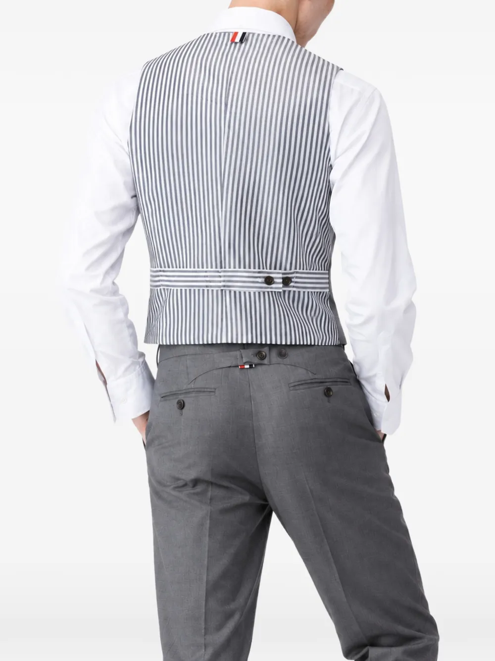 Thom Browne Super 120s twill top met 5 knopen Grijs