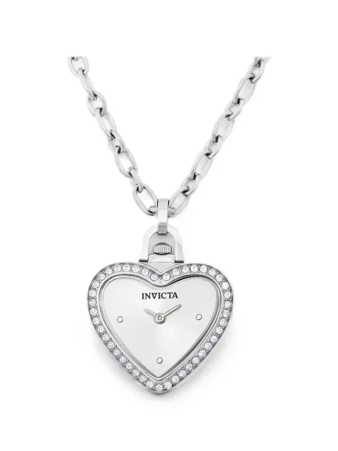 Invicta Mini Angel heart-shaped crystal-embellished 28mm necklace watch