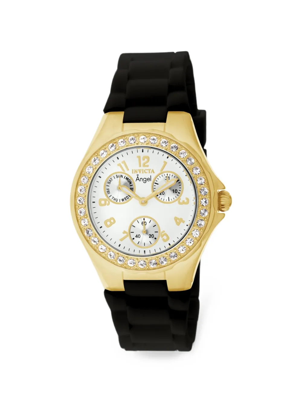 Invicta Angel 1643 crystal-embellished 38mm watch - Bianco