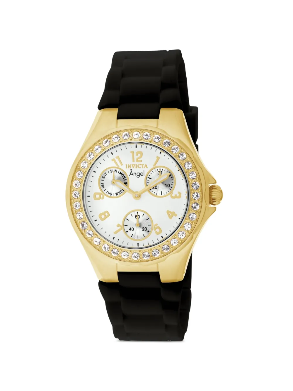 Invicta Angel 1643 crystal-embellished 38mm watch - Bianco