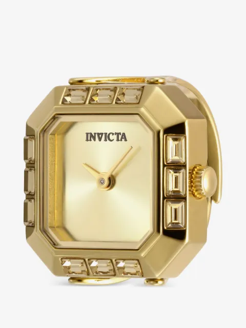 Invicta reloj con detalles de cristal y tacón de 21.5mm
