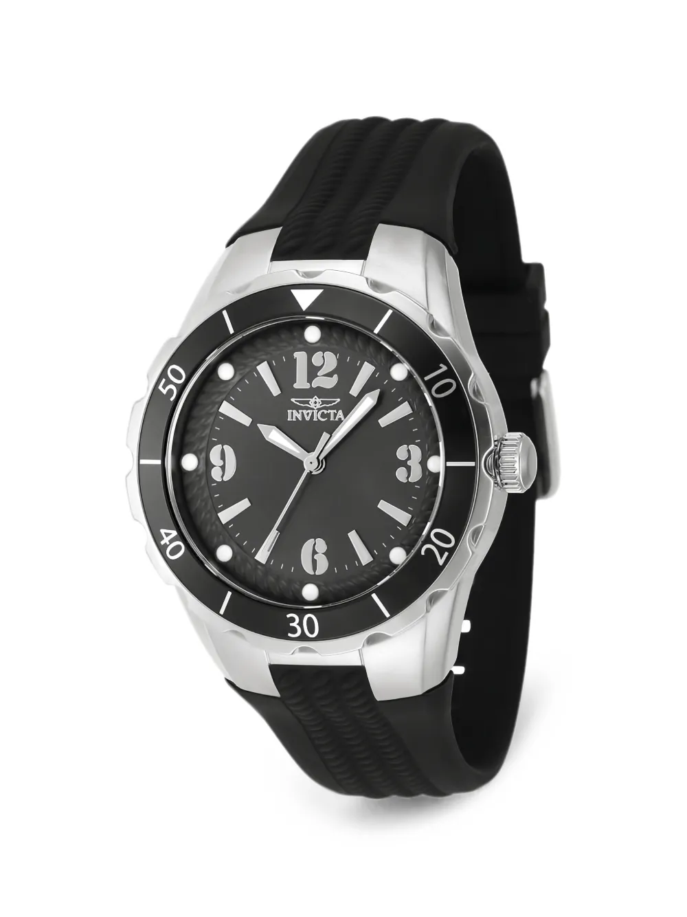 Invicta Angel silicone-strap 38mm watch - Nero