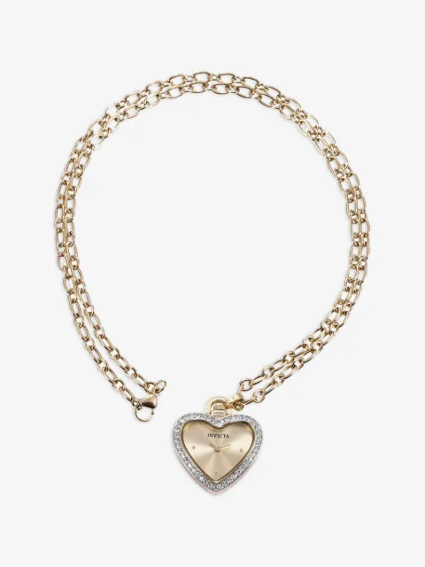 Invicta necklace heart-shaped crystal-embellished 28mm watch 