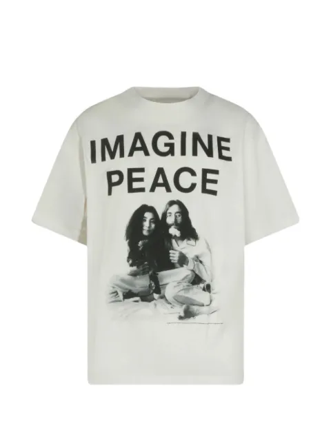 Le Mont Saint Michel Imagine Peace T-Shirt mit rundem Ausschnitt