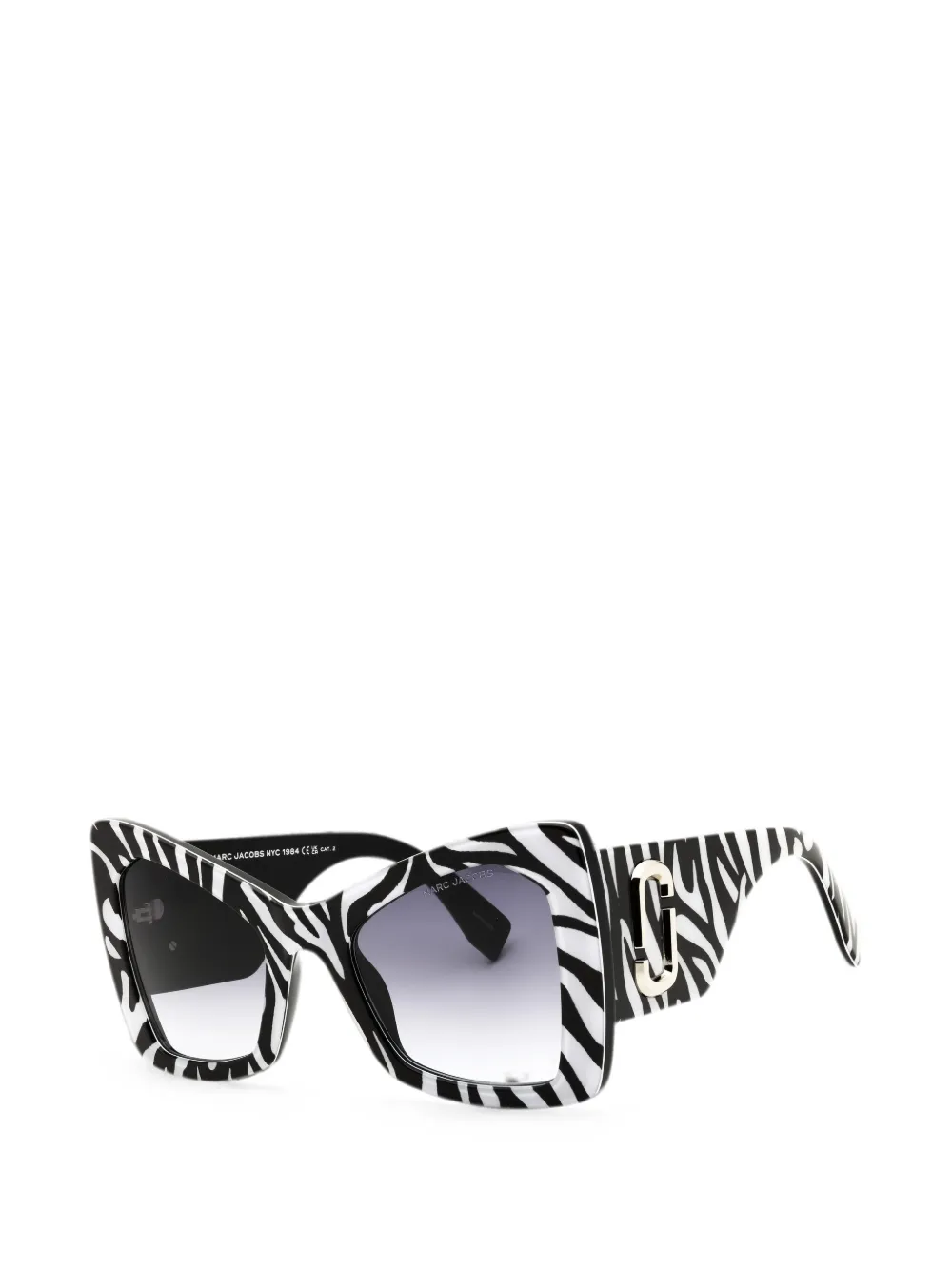 Marc Jacobs Eyewear zebra-print cat-eye frame sunglasses - Bianco