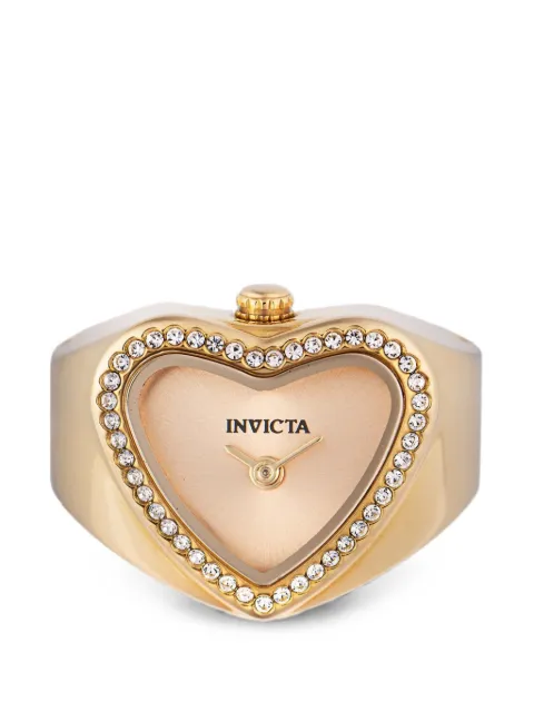 Invicta Mini heart-face crystal-embellished 18mm ring watch