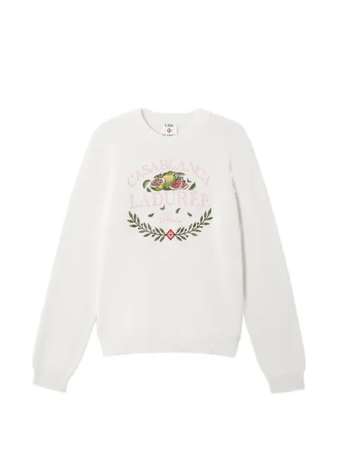 Casablanca x Laduree crew-neck cotton jumper