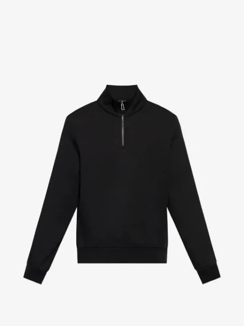 MPS quarter-zip side-stripe cotton sweatshirt