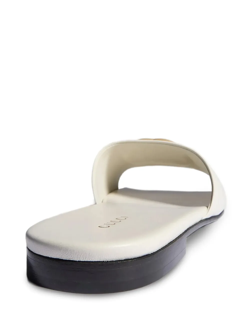 Gucci Leren sandalen met GG-logo Wit