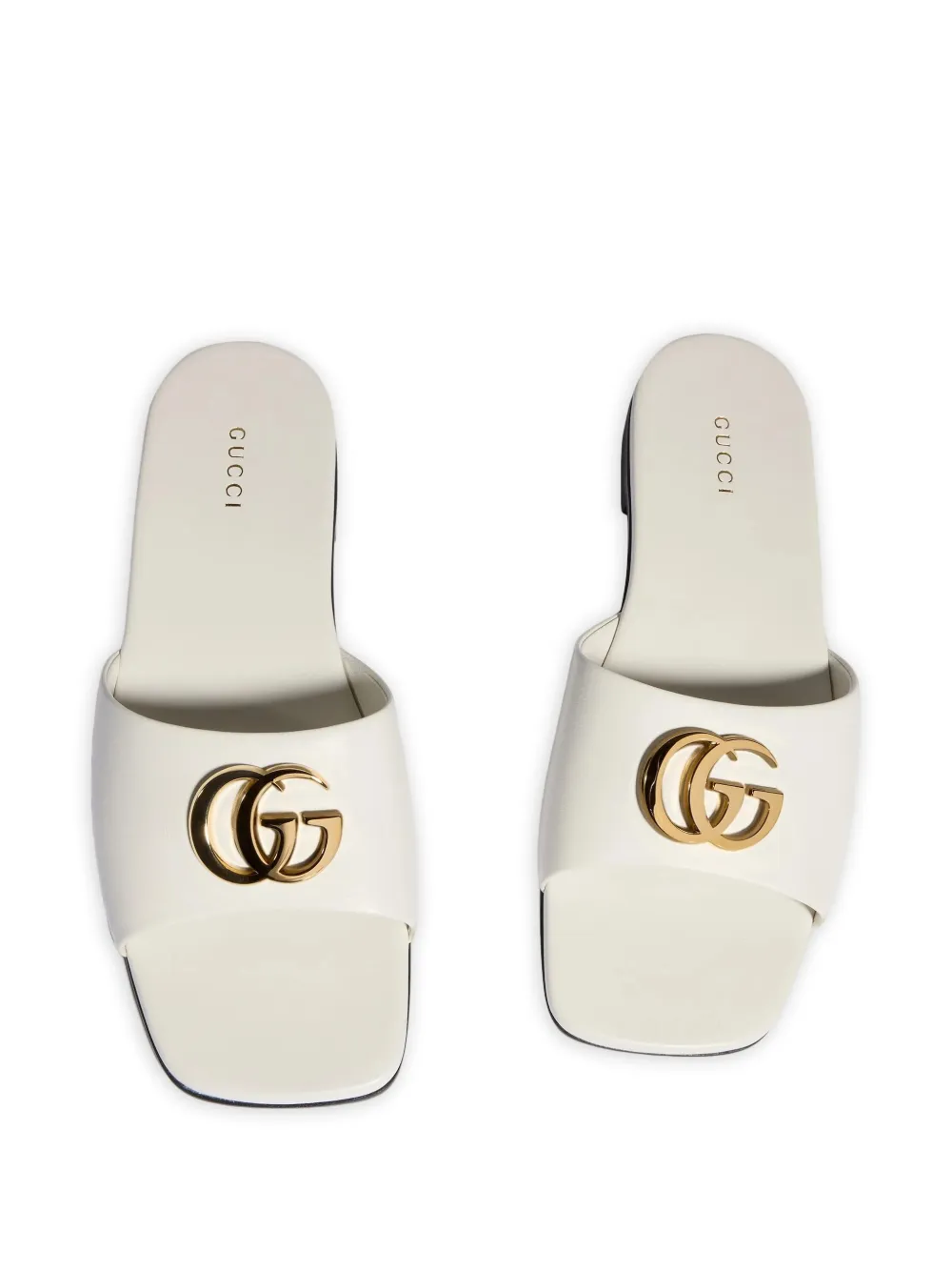 Gucci Leren sandalen met GG-logo Wit