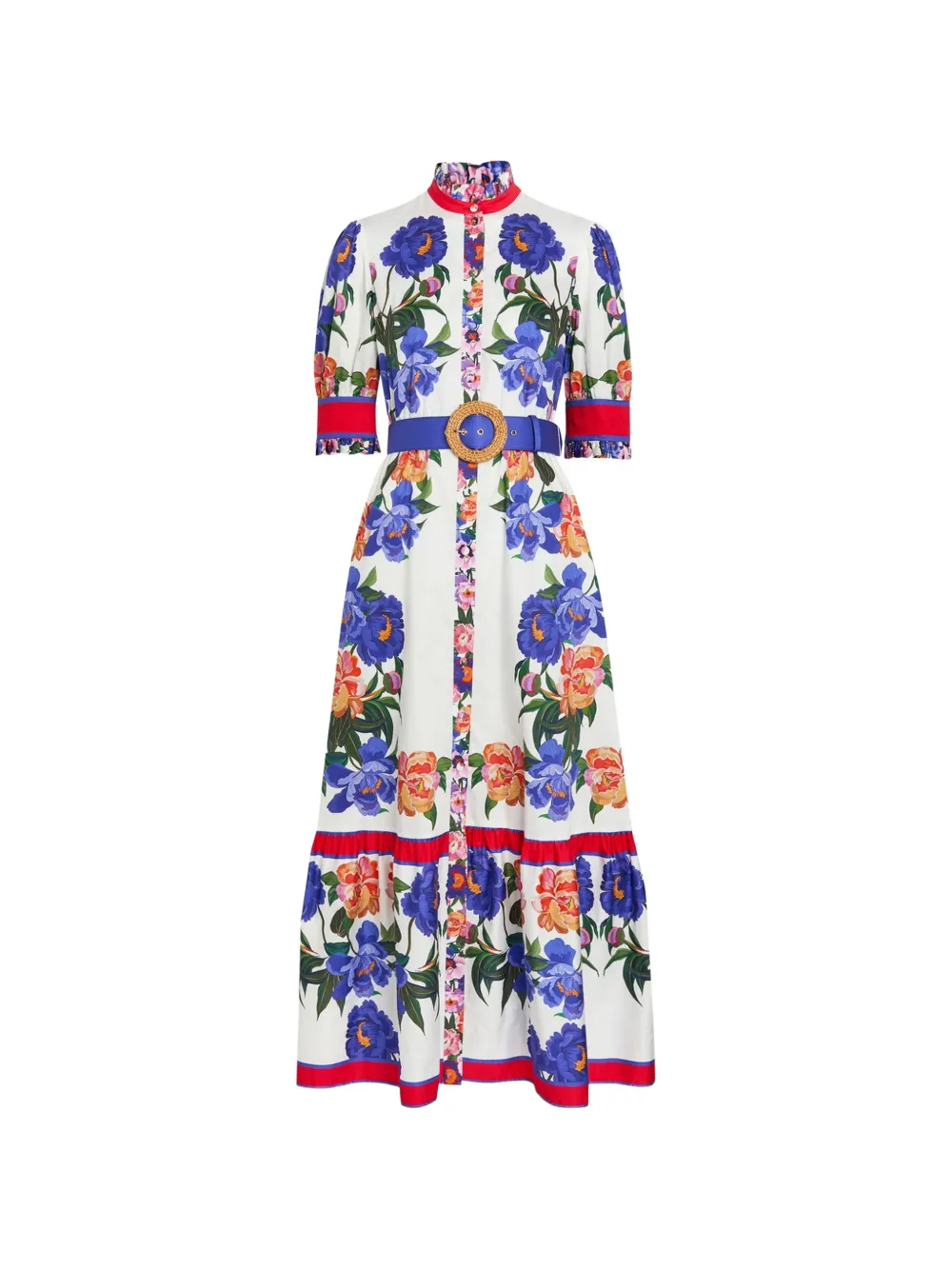 Borgo De Nor floral-print belted maxi dress - Bianco