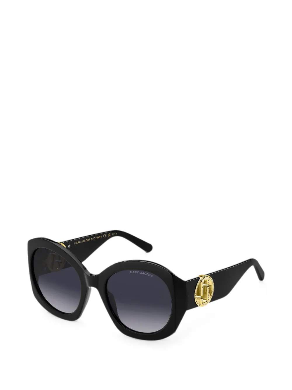 Marc Jacobs Eyewear Zonnebril met rond montuur Zwart