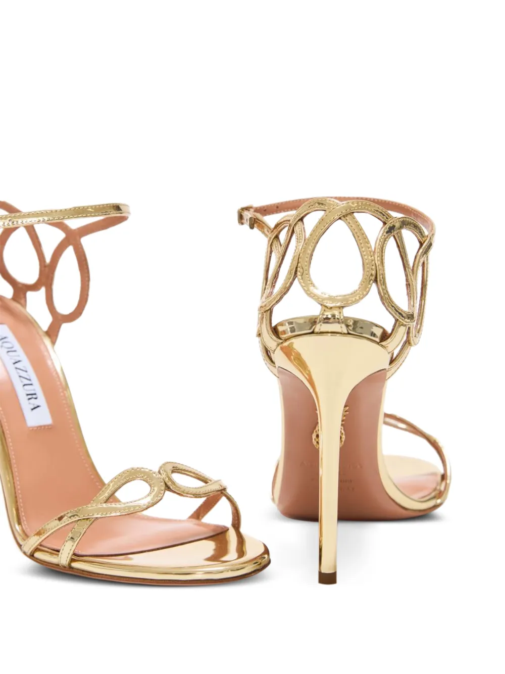 Aquazzura Hula cut-out sandals Goud