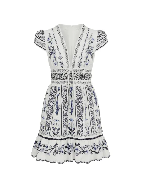 FARM Rio floral-print ruffled mini dress