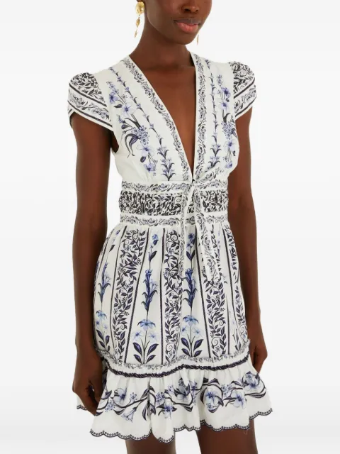 FARM Rio flowers arch ruffled mini dress
