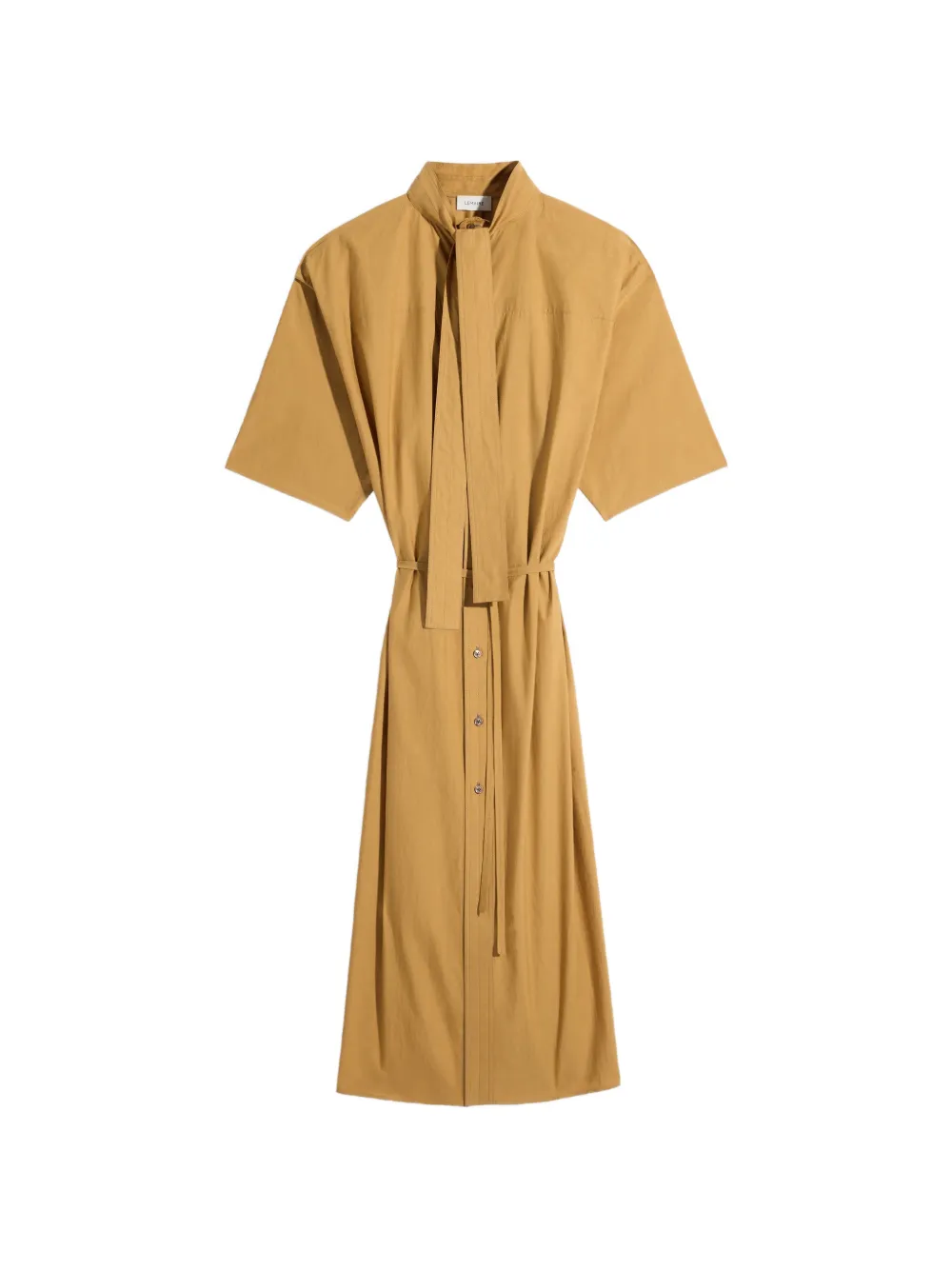 LEMAIRE short-sleeve belted midi dress - Toni neutri