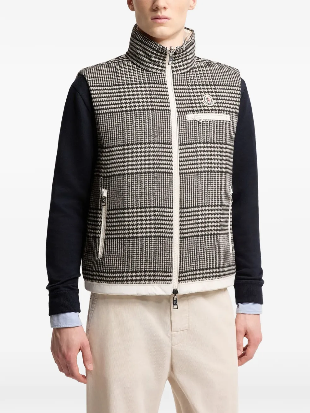 Moncler Gienah omkeerbare bodywarmer van wolblend Zwart