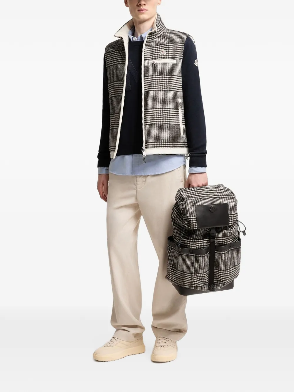 Moncler Gienah omkeerbare bodywarmer van wolblend Zwart