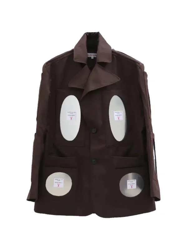 Walter Van Beirendonck Mirror-detail Notch-lapel Jacket in Brown