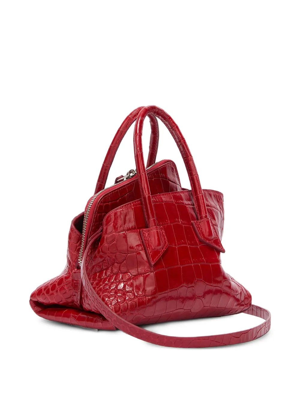 The Attico Shopper met krokodillen-reliëf Rood