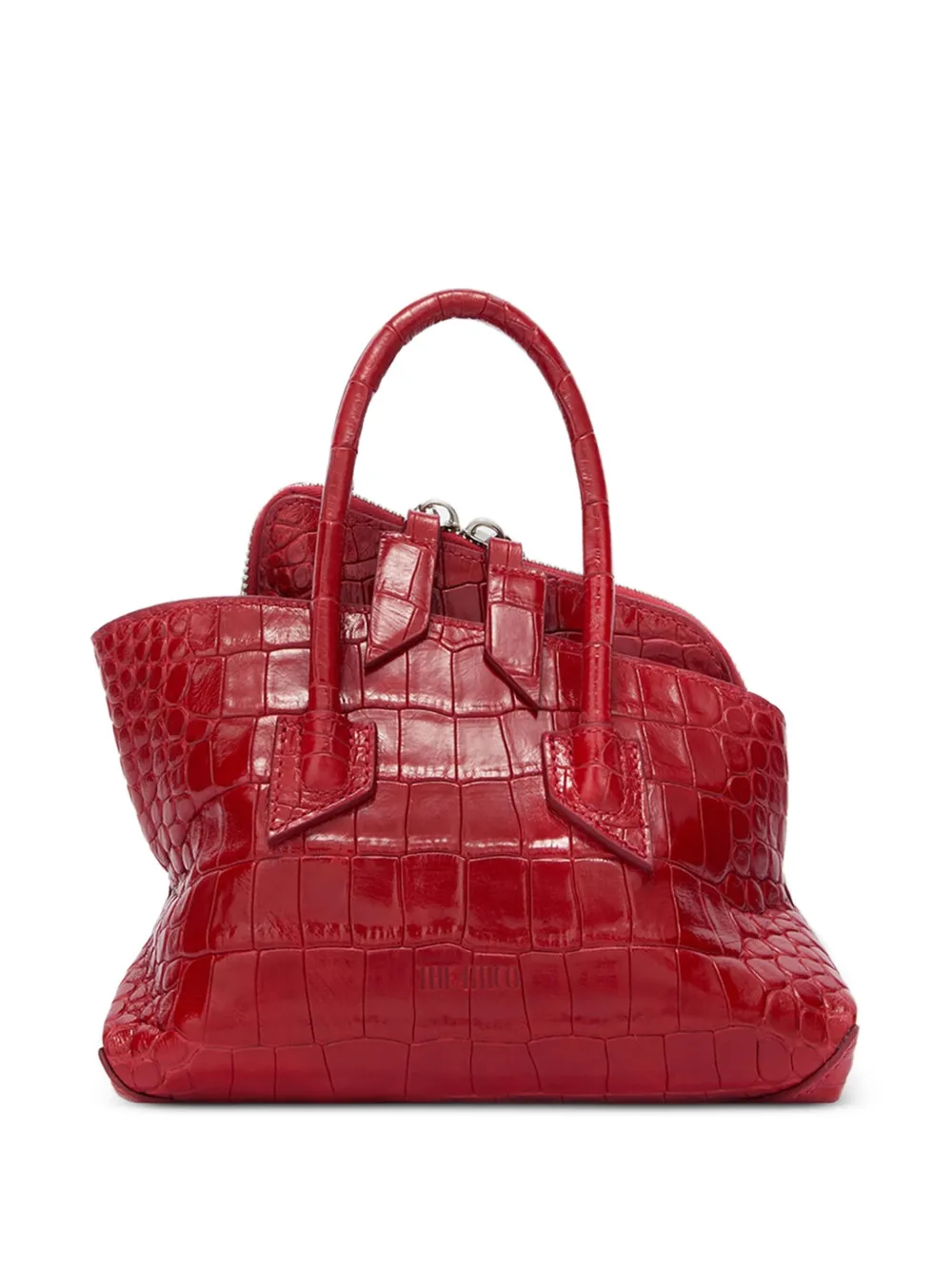 The Attico crocodile-effect tote bag - Rot