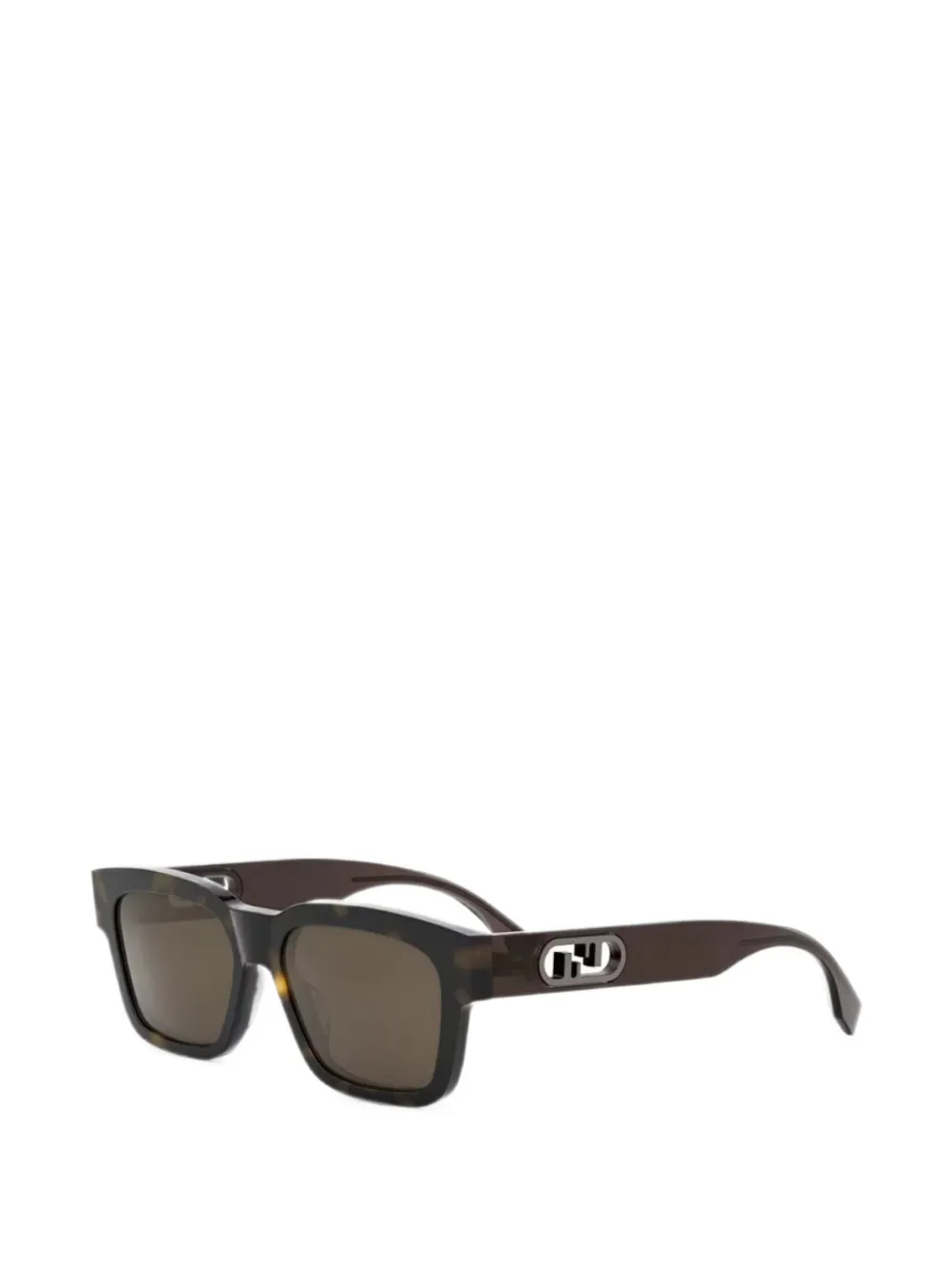 FENDI Zonnebril met vierkant montuur Bruin