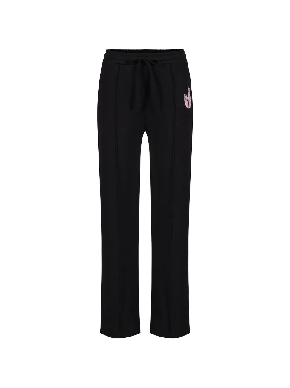 Iceberg Logo-patch Drawstring Track Pants In Black
