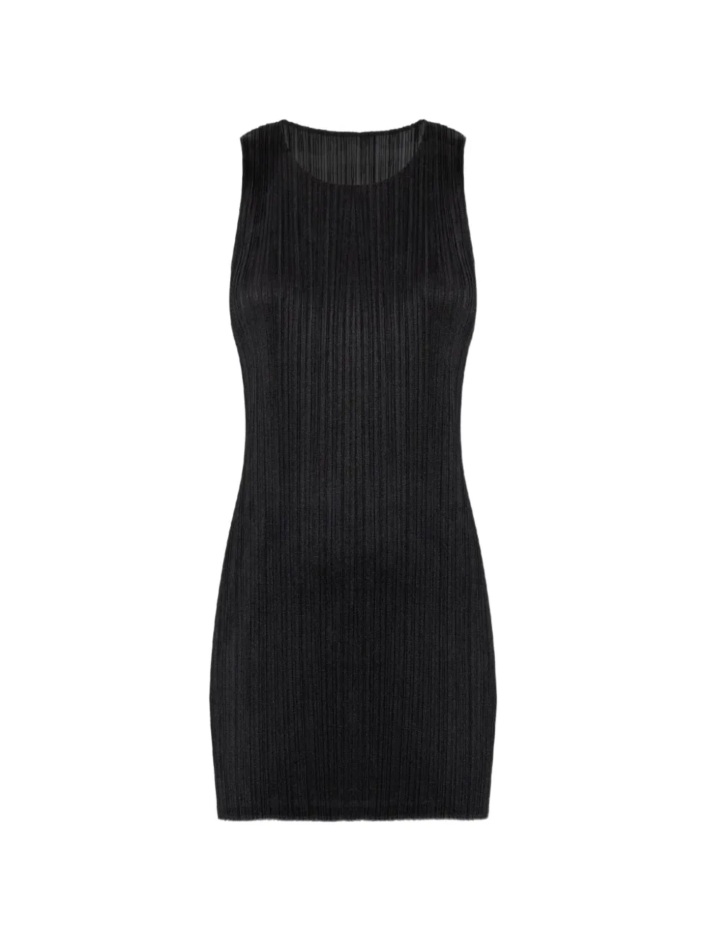 Pleats Please Issey Miyake plissé-effect sleeveless mini dress - Black