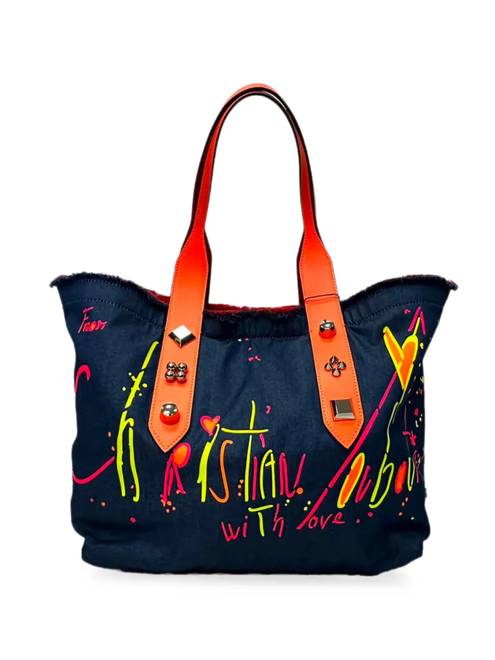 Christian Louboutin Pre-Owned 2020 Frangibus fringed tote bag - Blu