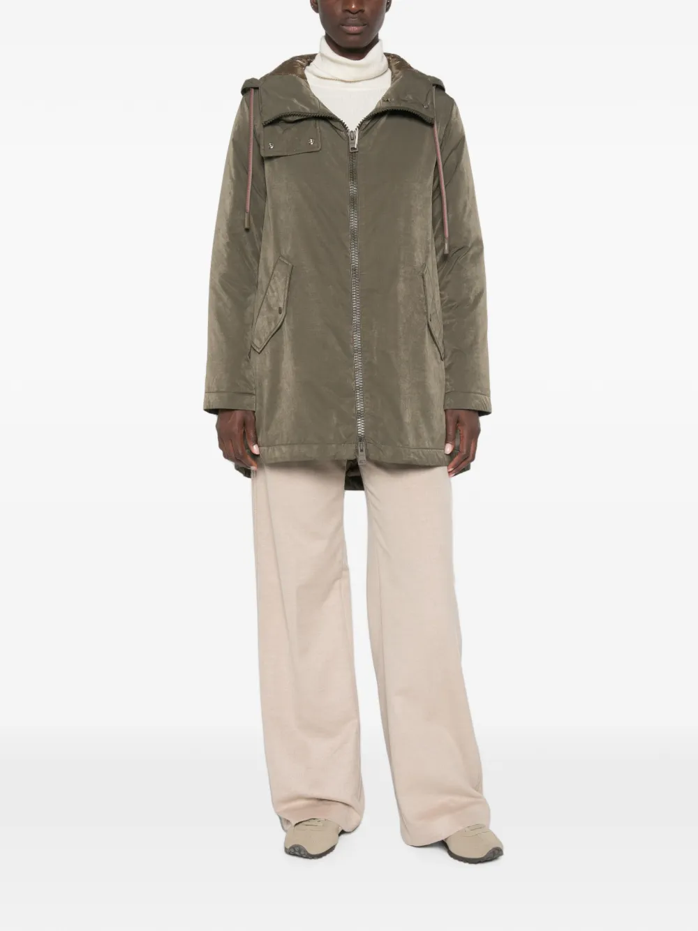 Herno Ripstop parka met capuchon Groen