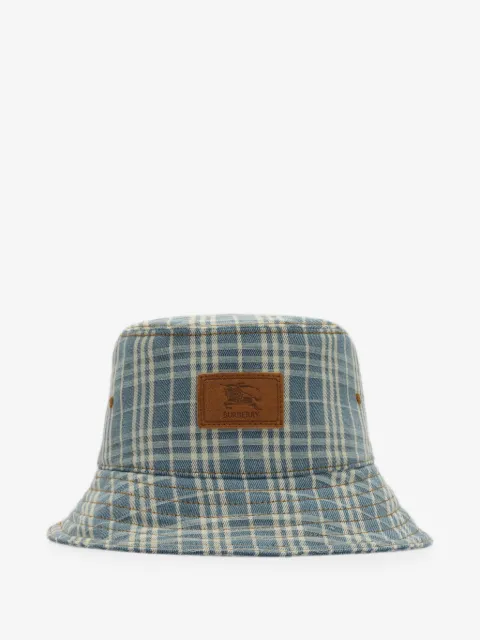 Burberry Check denim bucket hat
