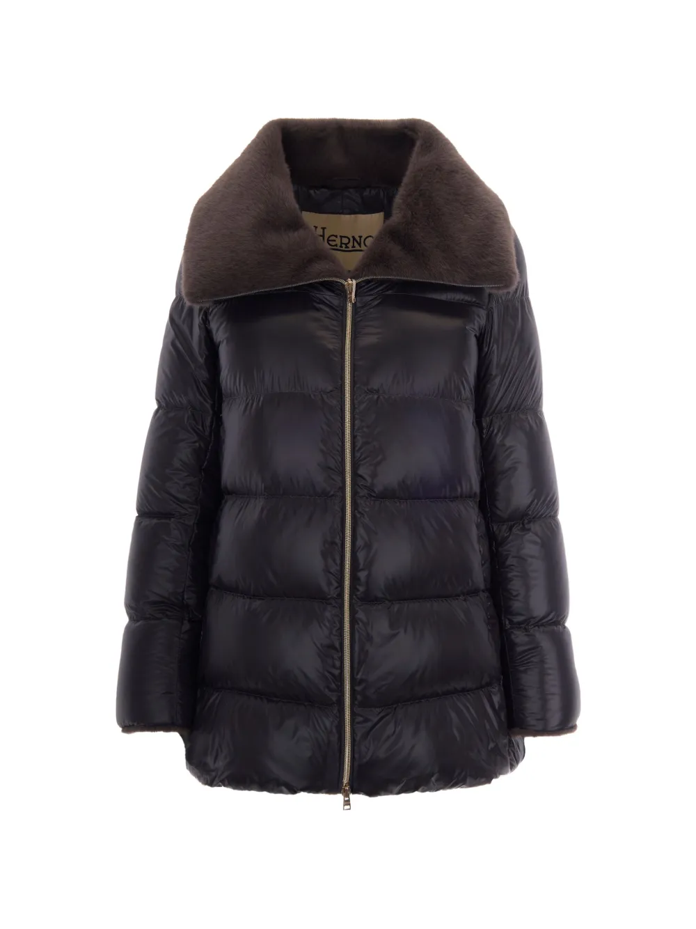 Herno wide-collar padded jacket - Grigio