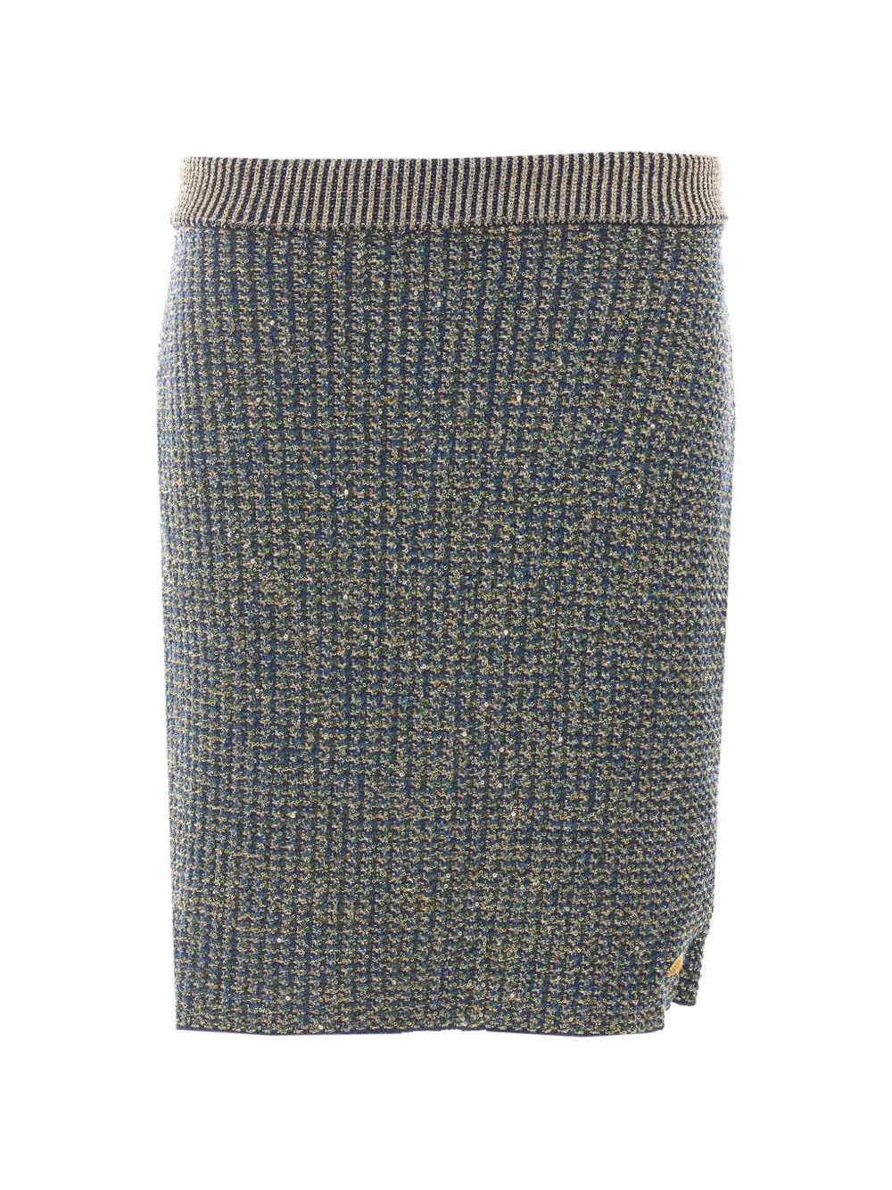 Balmain sequin-embellished glitter-effect midi skirt - Blu